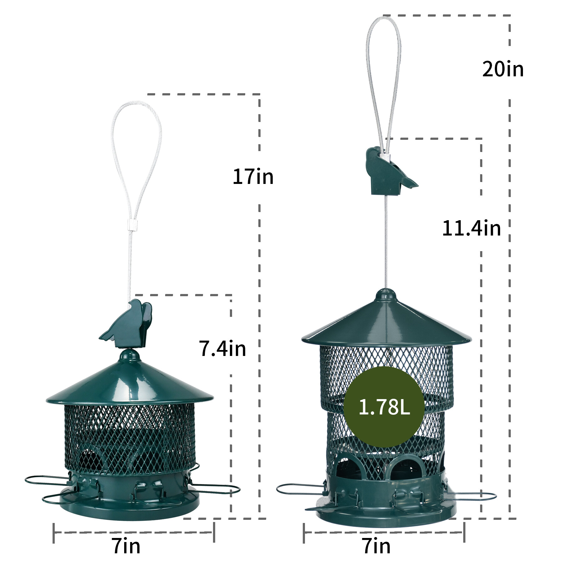 Mangeoire à oiseaux rétractable II