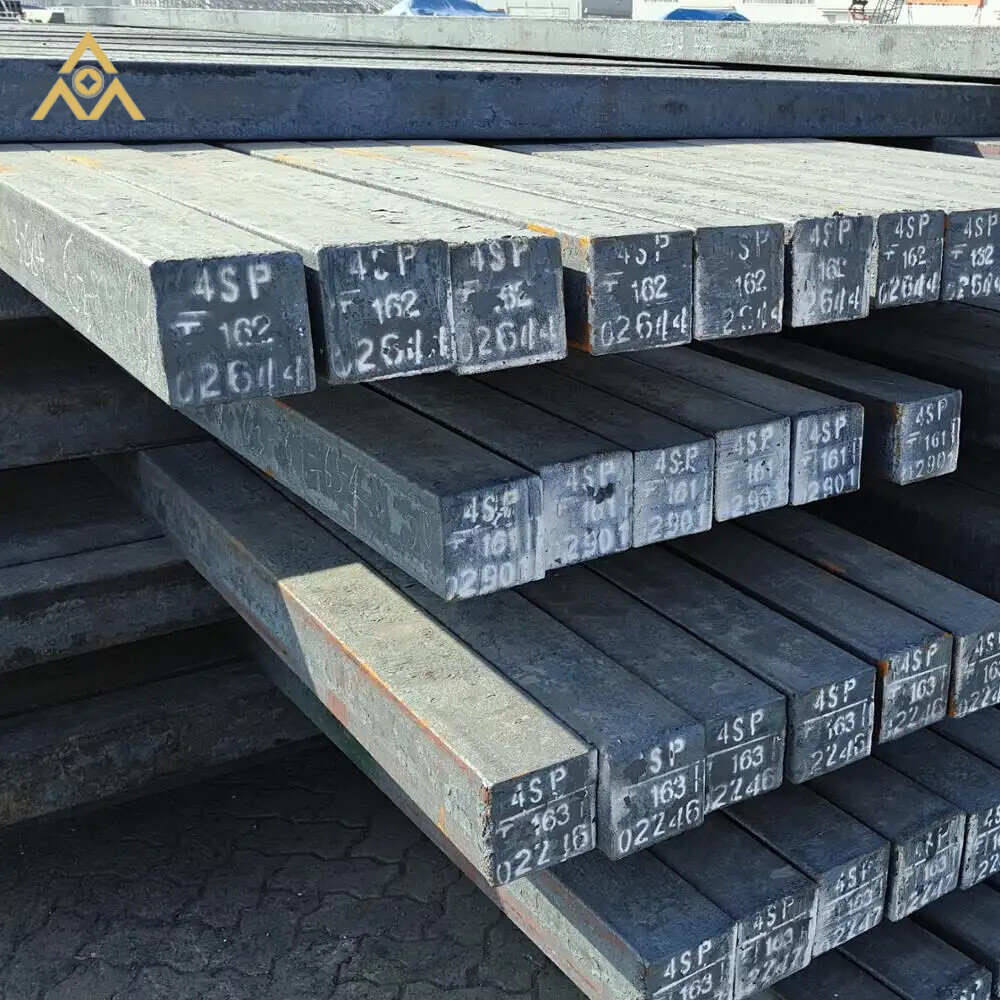 AiSi ASTM Bs DIN GB JIS 130x130 Mm2 Grade 40 Forged Square Rod Bar Iron Mild Carbon Steel Billets