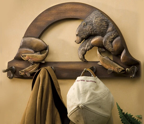 CYW25005 Bear&Fish Wall Coat Rack