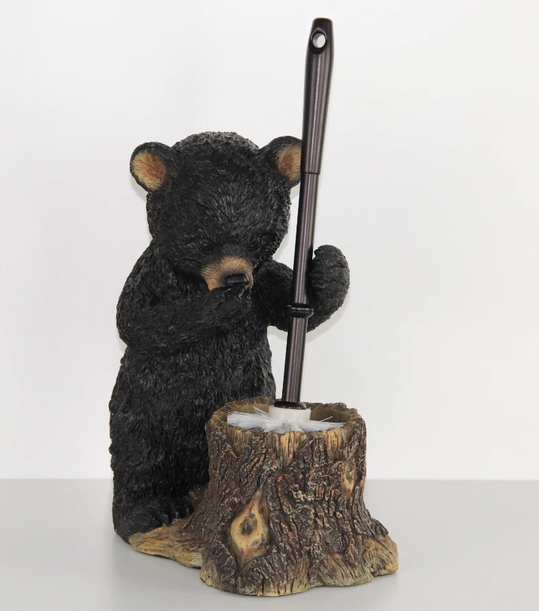 CYR25004 Bear Toilet Brush Holder Set