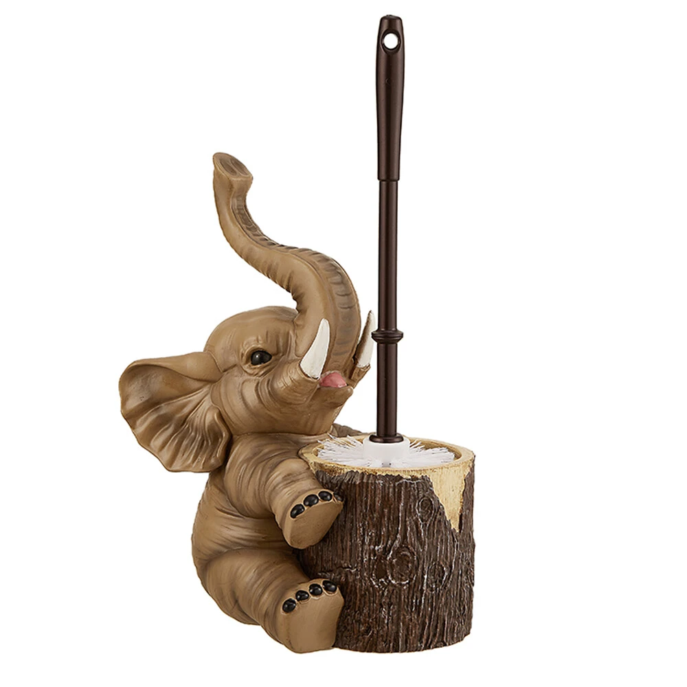 CYR25005 Elephant Toilet Brush Holder Set