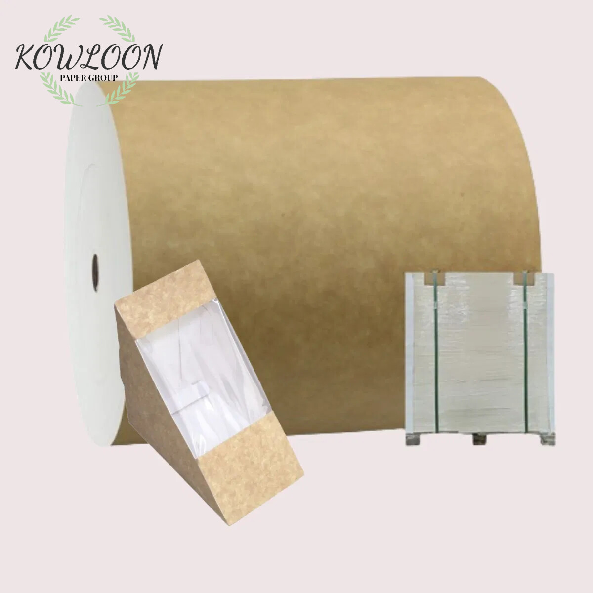 Brown Kraft Paper Self-Adhesive Jumbo Roll Acrylic Label Materials for Stickers