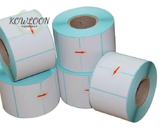 Wholesale 60 GSM Price Label Top Coated Thermal Roll Sticker Paper for Supermarket