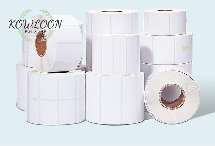 Wholesale 60 GSM Price Label Top Coated Thermal Roll Sticker Paper for Supermarket