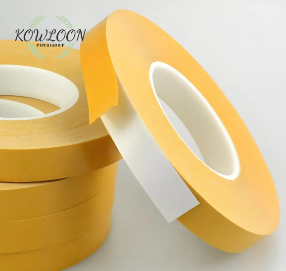 Custom-made strong, double-sided polyvinyl chloride (PVC) self-adhesive labels with acrylic adhesive, designed for use with plastic and wooden trim pieces.