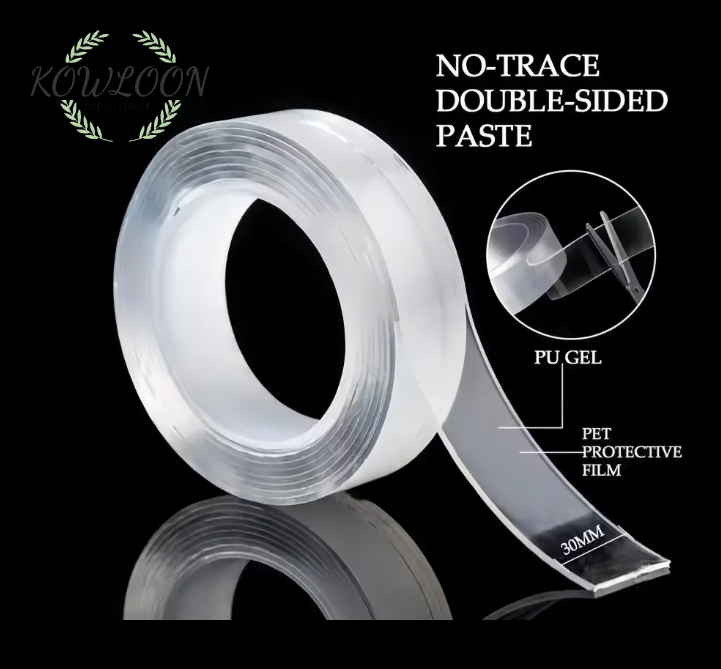 Super waterproof membrane, nanometer double-sided adhesive, heavy-duty transparent, two-sided adhesive installation strip, monster-style adhesive tape