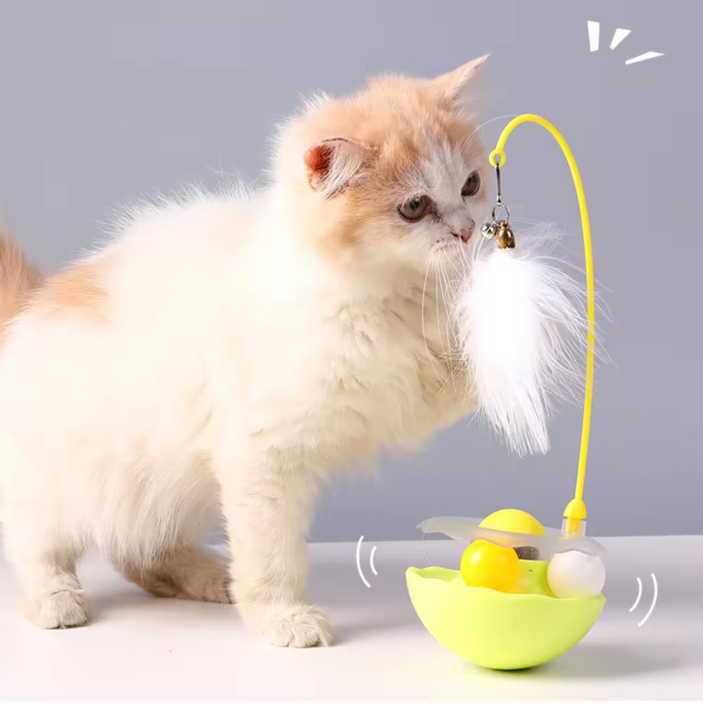 Wholesale Feather Interactive Pet Supplier Cat Tumbler Toy
