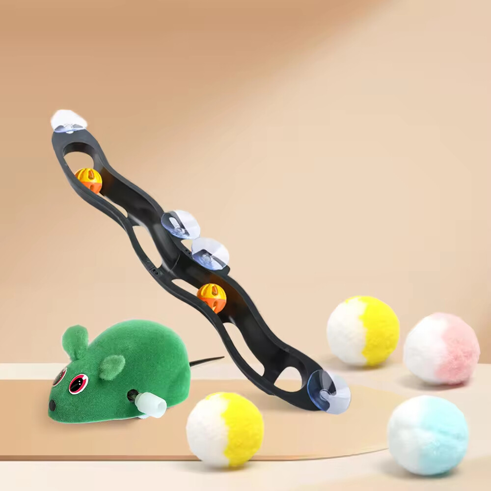 Wholesale Pet Supplier Stick Window Detachable Plastic Cat Toys