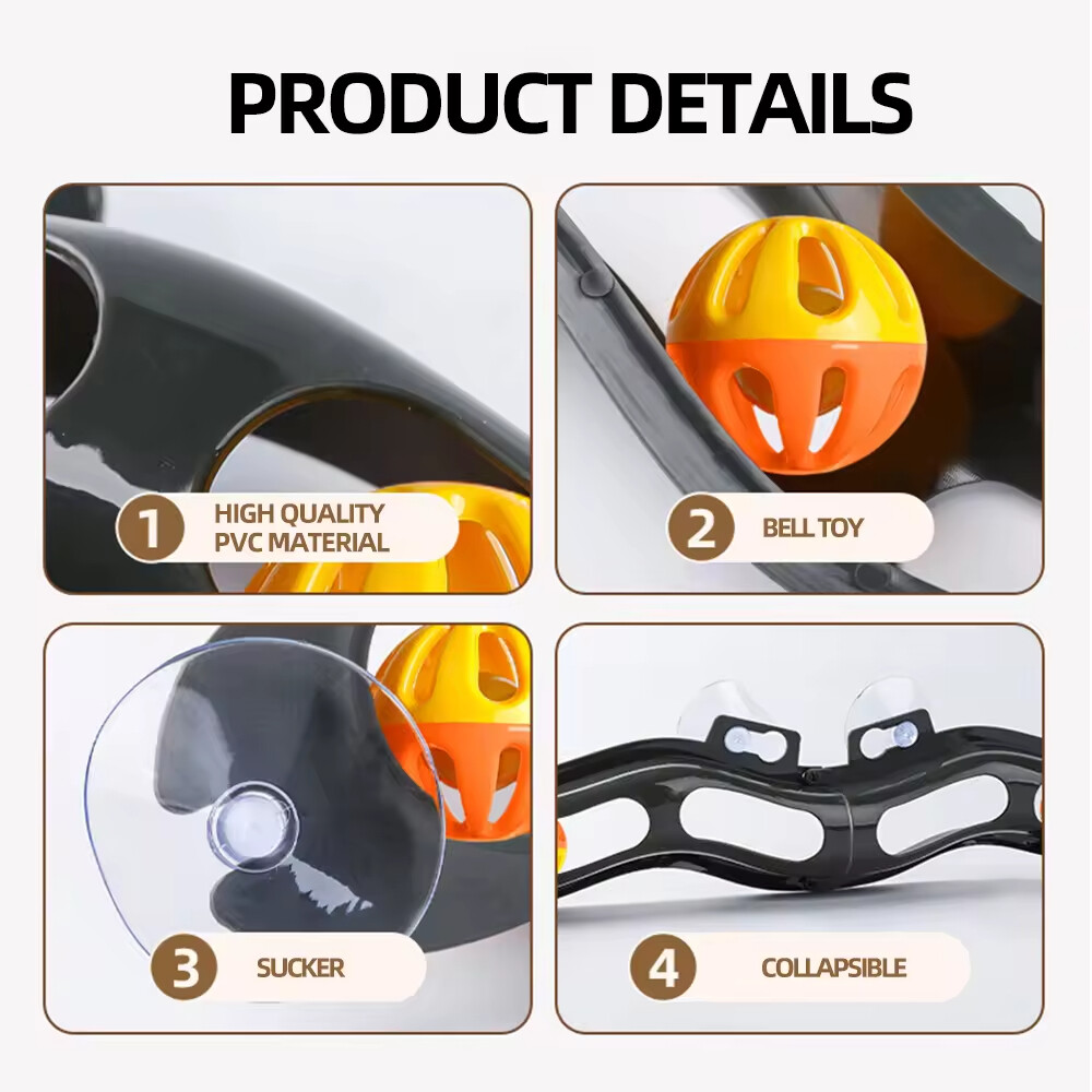 Wholesale Pet Supplier Stick Window Detachable Plastic Cat Toys