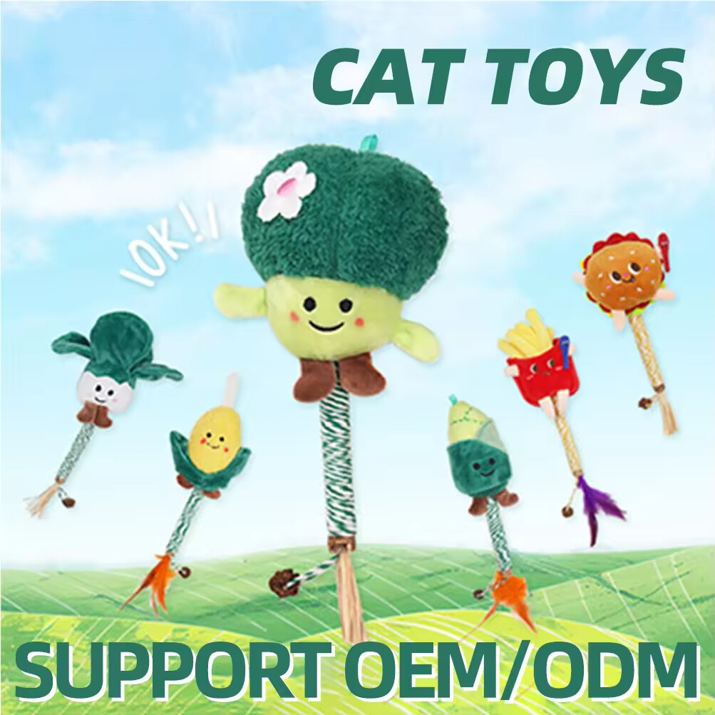 Manufacturer Wholesale Wooden Plush Pet Supplier Cat Chew Toy