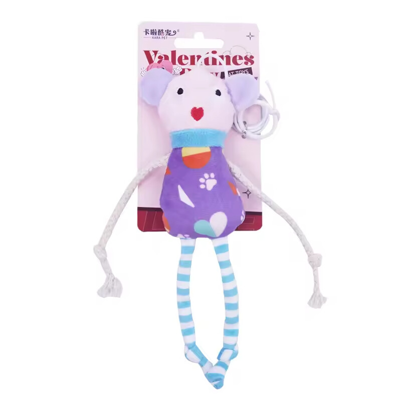 Manufacturer Wholesale Fun Elastic Plush Catnip Included Interactive Cat Toy