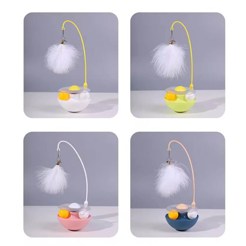 Wholesale Feather Interactive Pet Supplier Cat Tumbler Toy