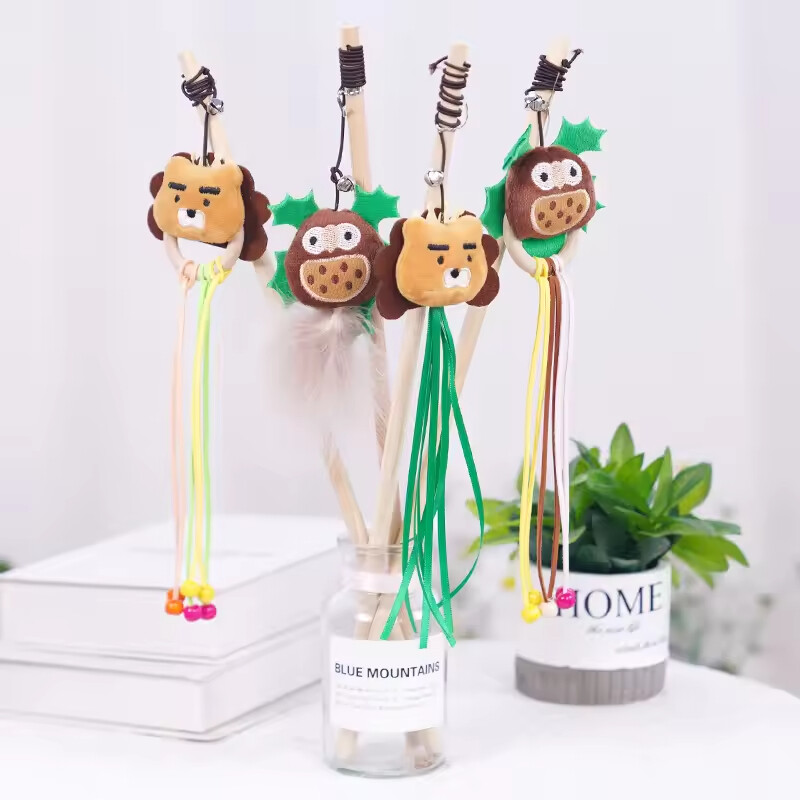 Manufacturer Wholesale Cute Animal Design Cat Teaser Toy