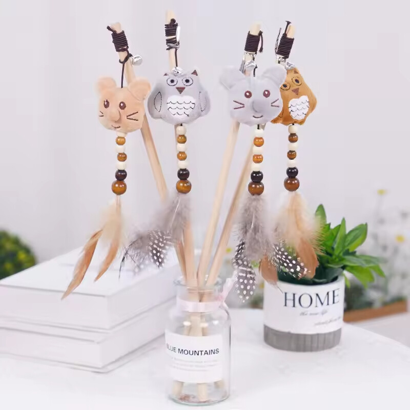 Manufacturer Wholesale Cute Animal Design Cat Teaser Toy