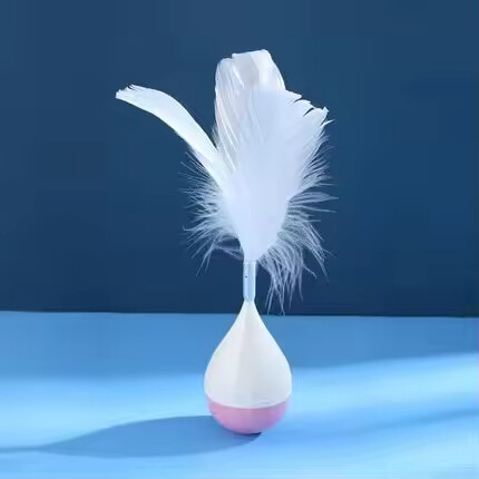 Wholesale Interactive Tumbler Design Cat Feather Toy