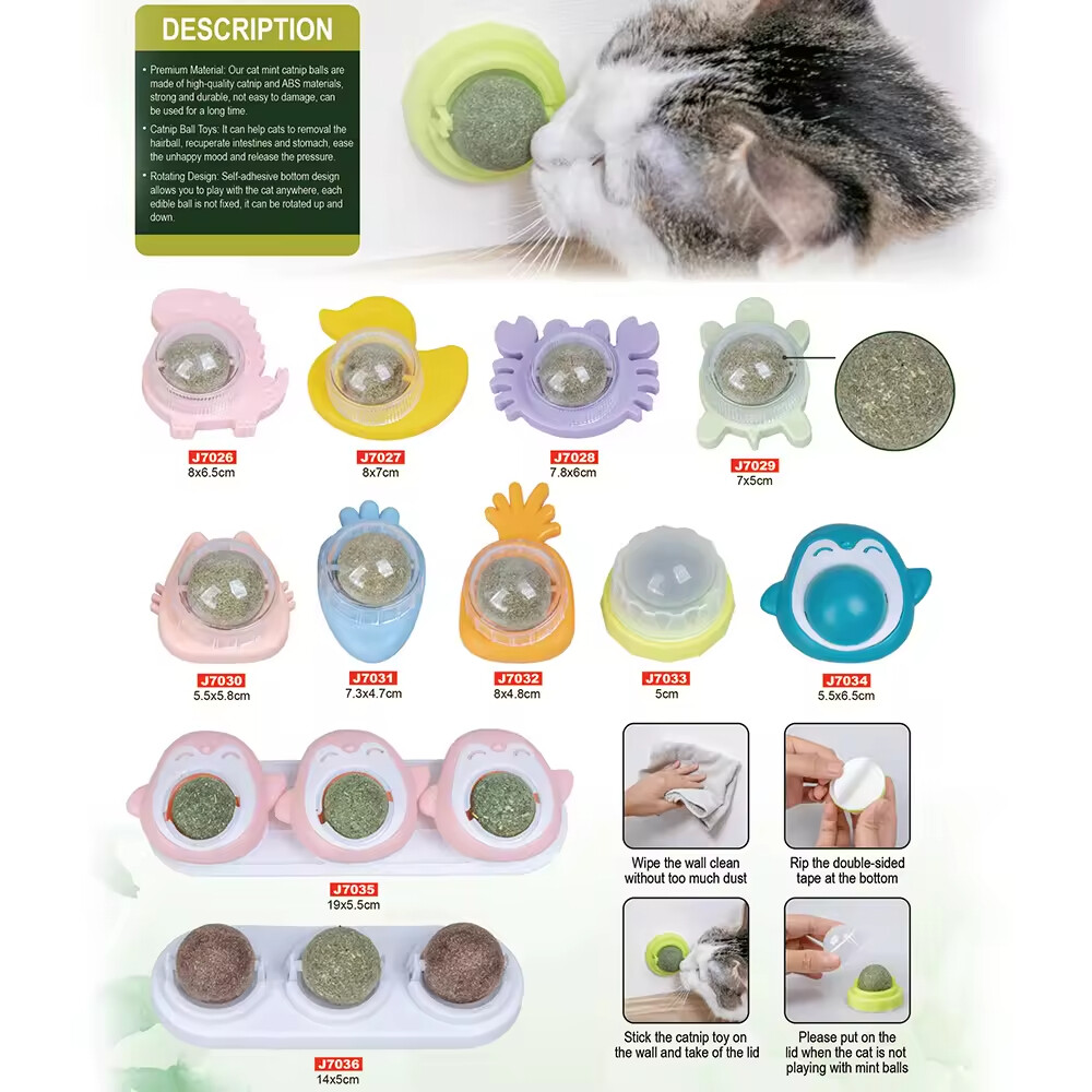 Manufacturer Wholesale Stick on the Wall Self Improvement Cat Catnip Toys