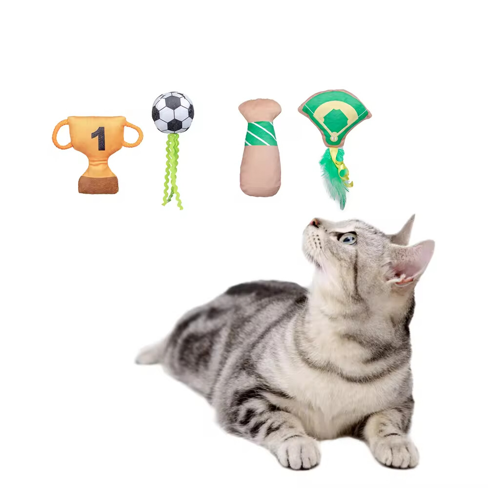 Manufacturer Wholesale Plush Mouse Ball Teaser Cat Toy Interactive