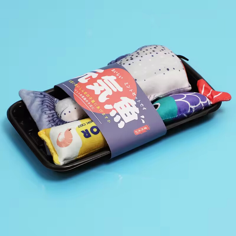 Manufacturer Wholesale Fish Onion Ginger Cat Plush Toys Set