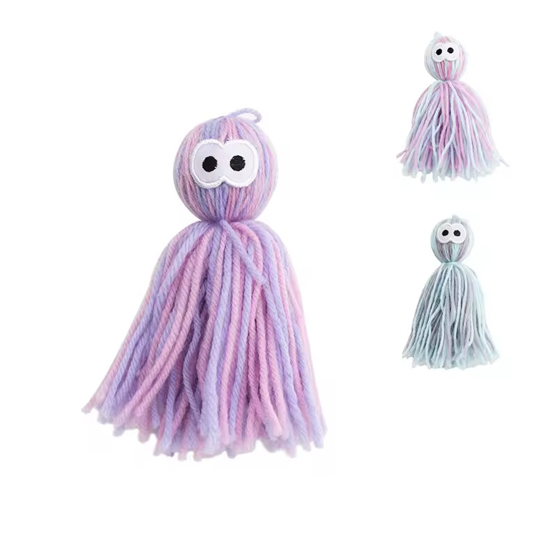 Manufacturer Wholesale Cat Teasing Stick Elastic Plush Ball Cat Plush Toy Ball