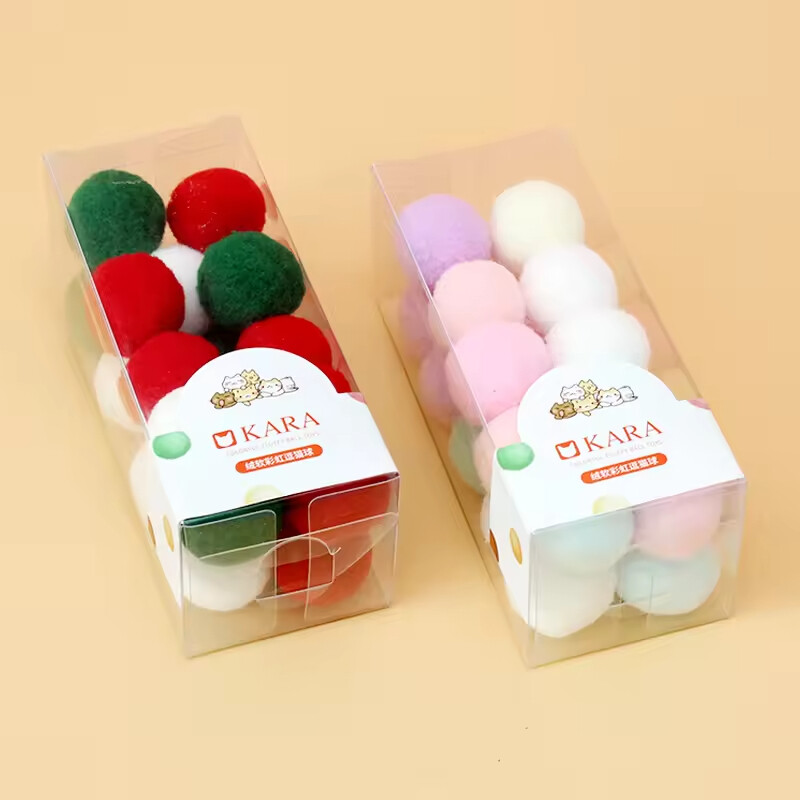 Manufacturer Wholesale Cat Teasing Stick Elastic Plush Ball Cat Plush Toy Ball