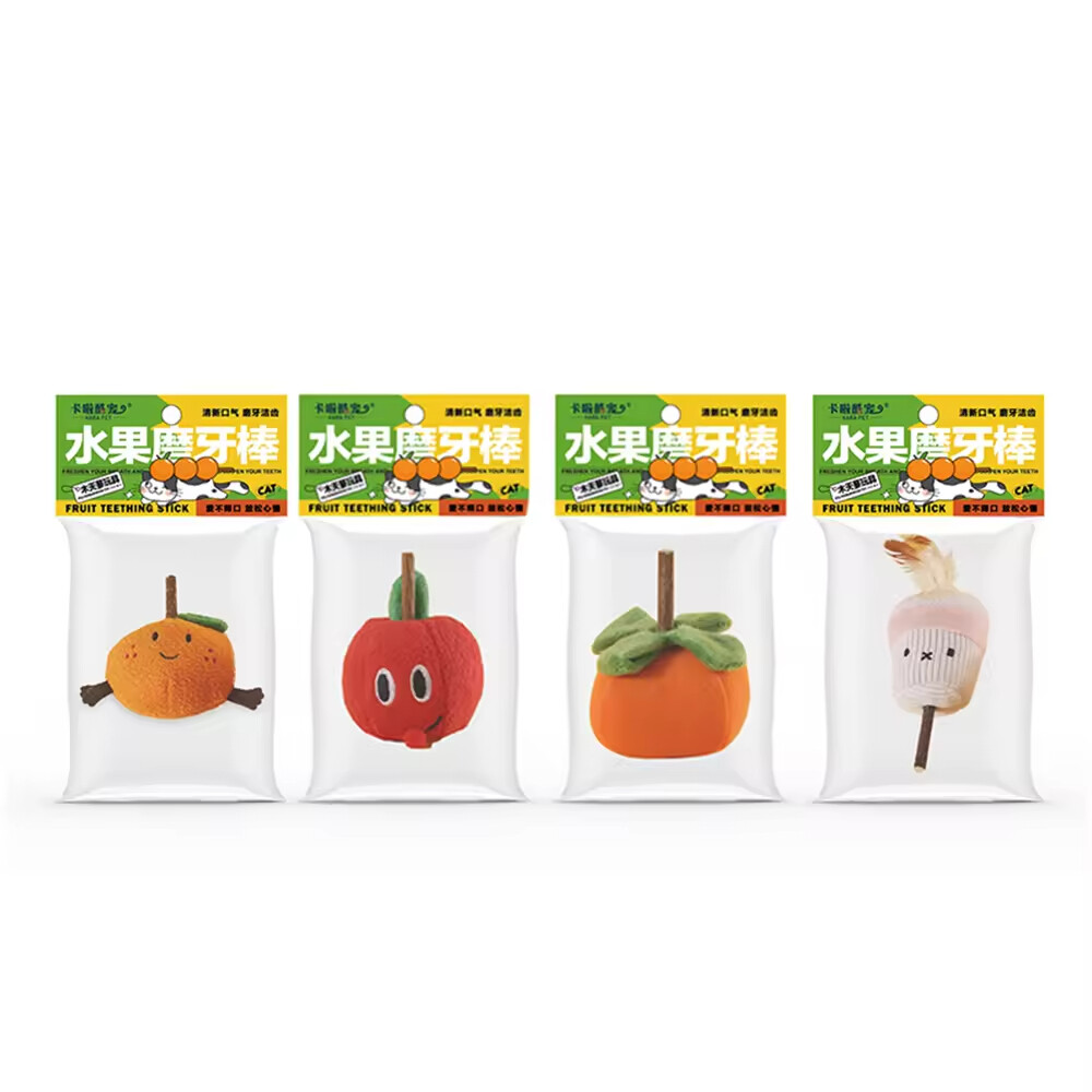 Manufacturer Wholesale Fruit Design Plush Cat Toys with Silvervine