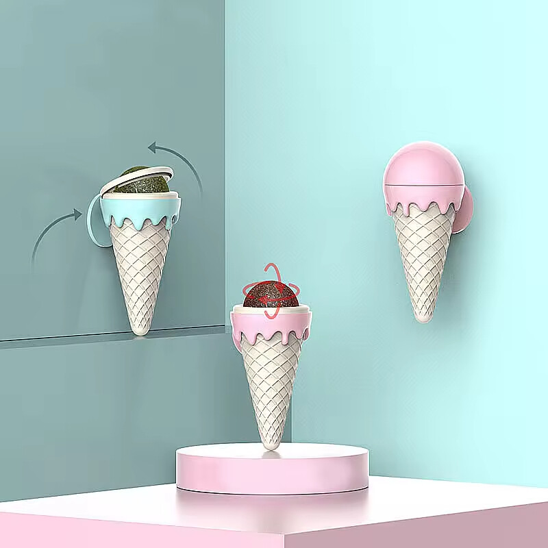 Manufacturer Wholesale Stick on the Wall Ice Cream Design Cat Catnip Toys