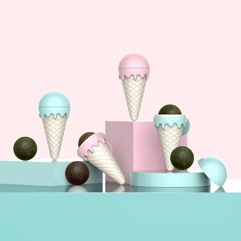 Manufacturer Wholesale Stick on the Wall Ice Cream Design Cat Catnip Toys