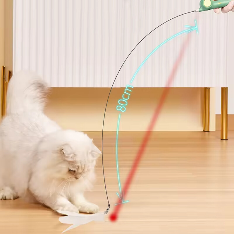 Interactive Cat Feather Teaser Toys