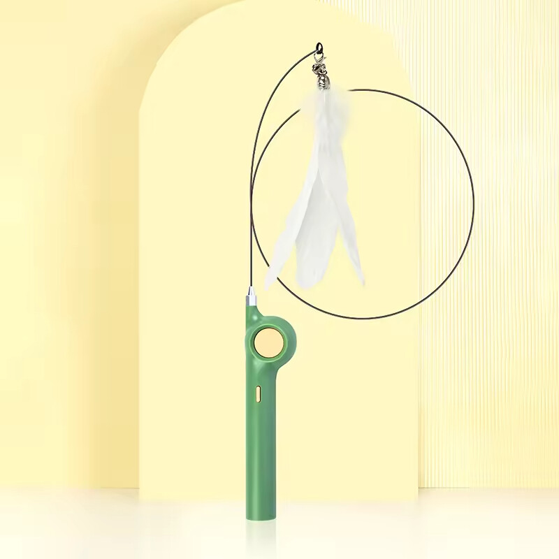 Interactive Cat Feather Teaser Toys