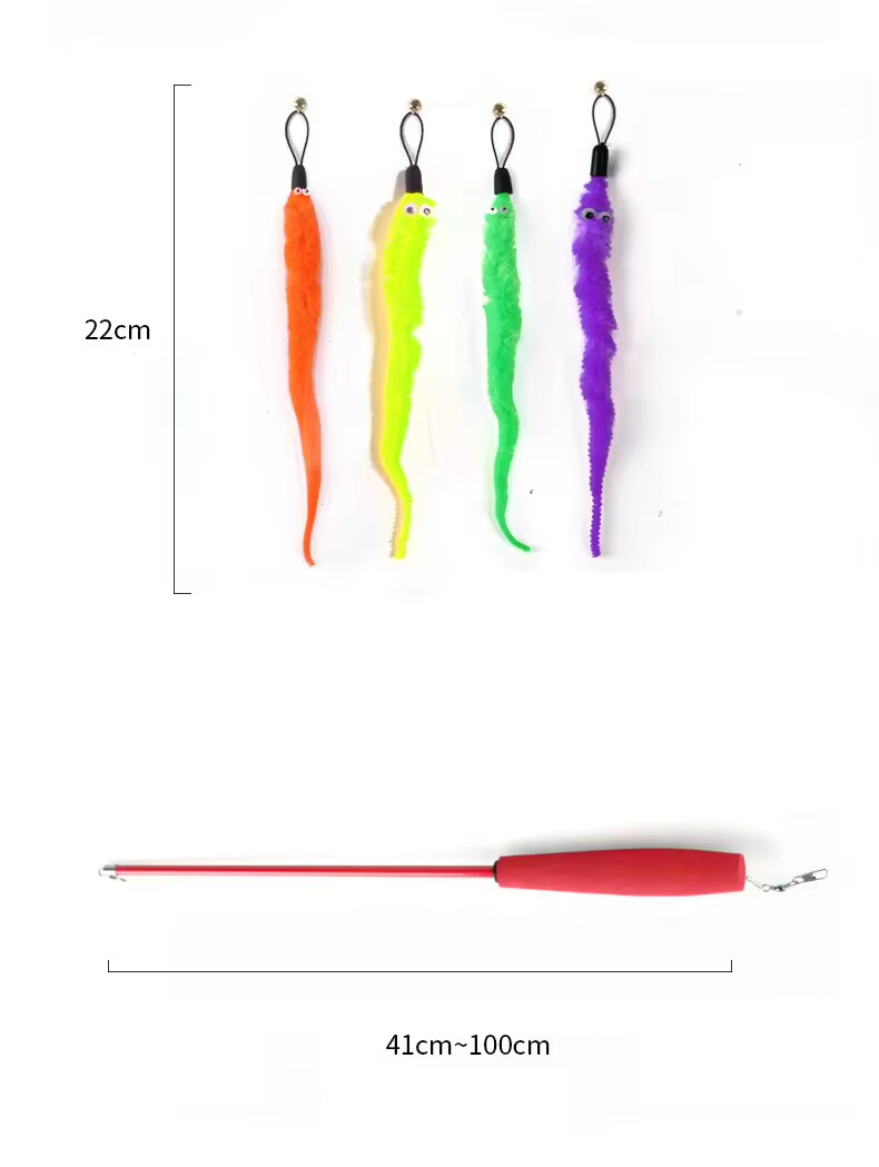 Manufacturer Wholesale 11 Pcs Feather Replaceable Cat Teaser Toys Set