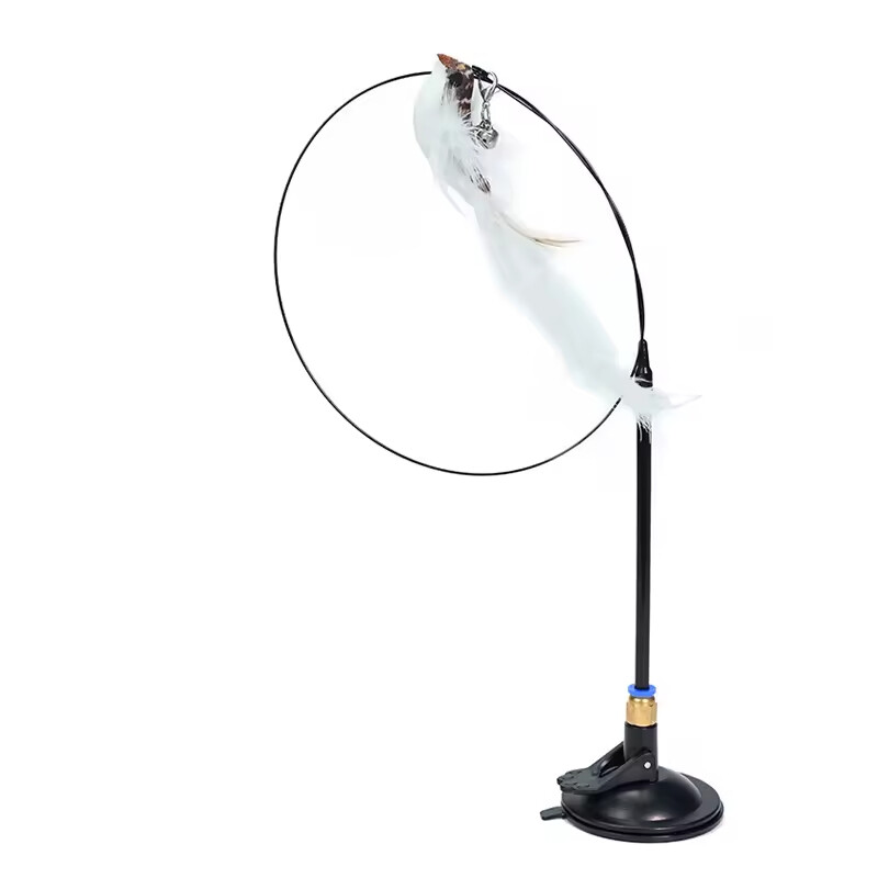 Manufacturer Wholesale pink Blue Feather Sucker Cat Teaser Toys