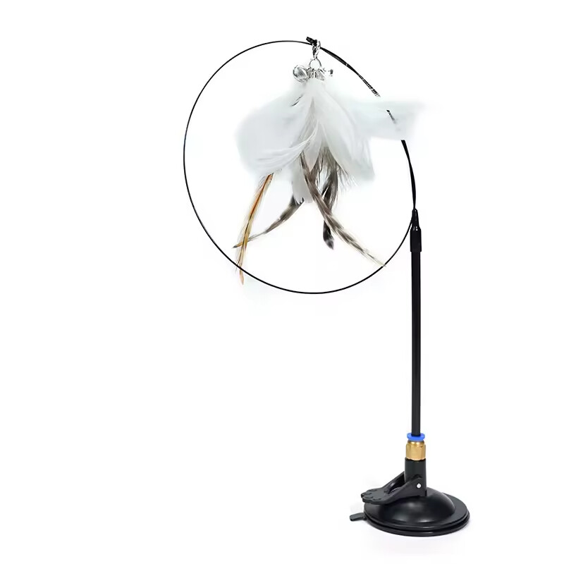 Manufacturer Wholesale pink Blue Feather Sucker Cat Teaser Toys