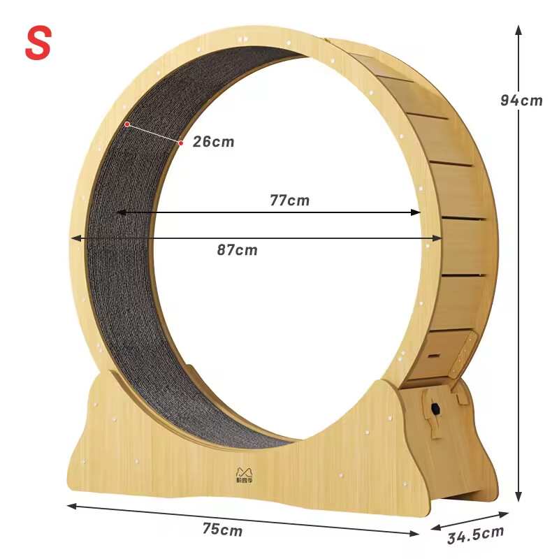 Manufacturer Wholesale Stable Wood Running Wheel Cat Treadmill