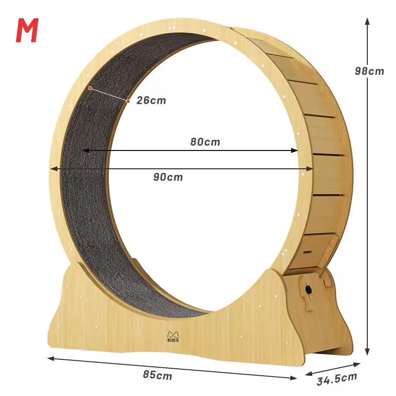 Manufacturer Wholesale Stable Wood Running Wheel Cat Treadmill