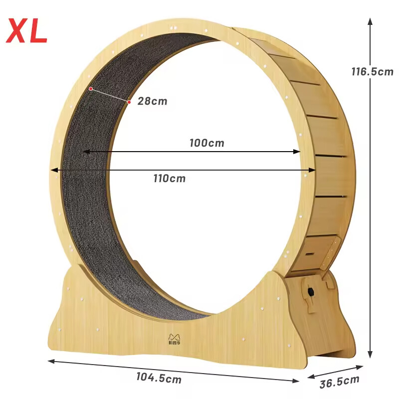 Manufacturer Wholesale Stable Wood Running Wheel Cat Treadmill