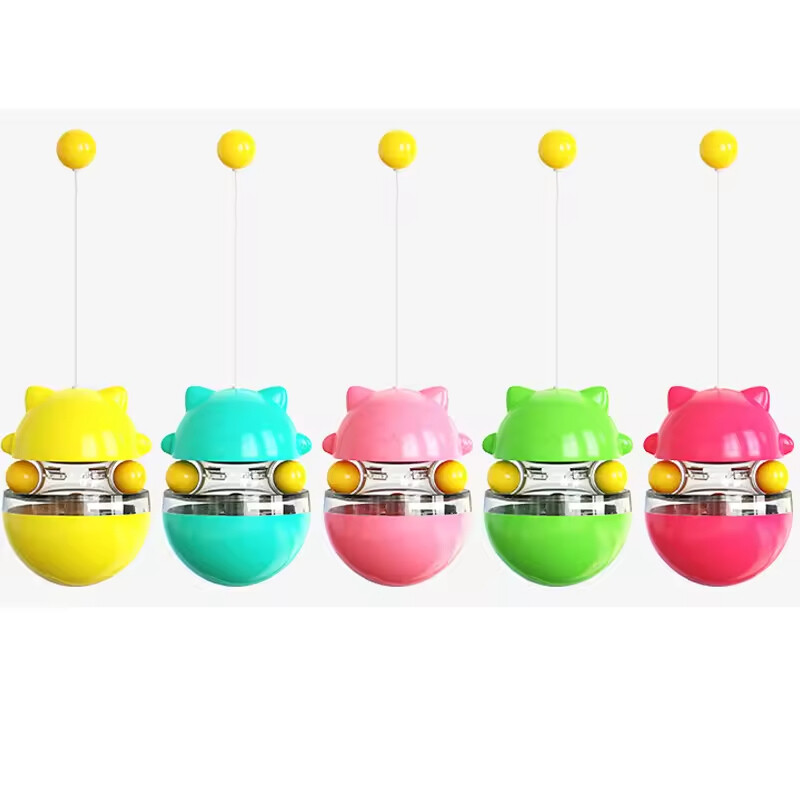 Manufacturer Wholesale Tumbler Blue pink Green Yellow Dog Cat Feeder Toys