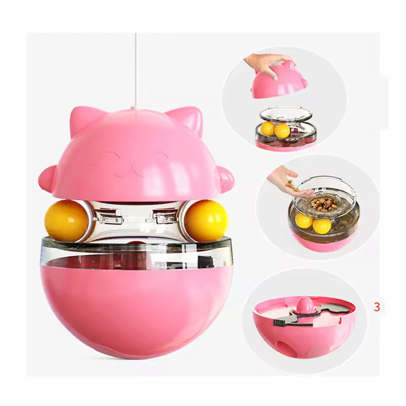 Manufacturer Wholesale Tumbler Blue pink Green Yellow Dog Cat Feeder Toys