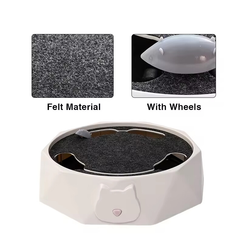 Manufacturer Wholesale Electric Smart Cat Round Toy with Mouse