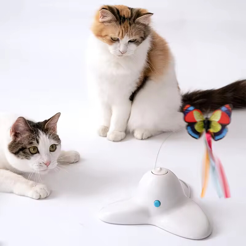 Manufacturer Wholesale Electric Smart Cat Toy with Rotating butterfly