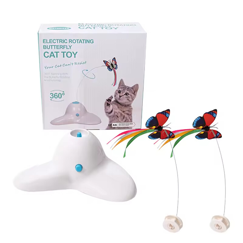 Manufacturer Wholesale Electric Smart Cat Toy with Rotating butterfly