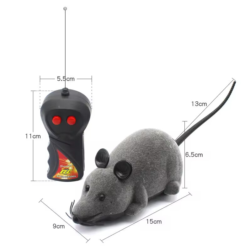 Manufacturer Wholesale Grey Brown Black Remote Control Cat Mouse Toys