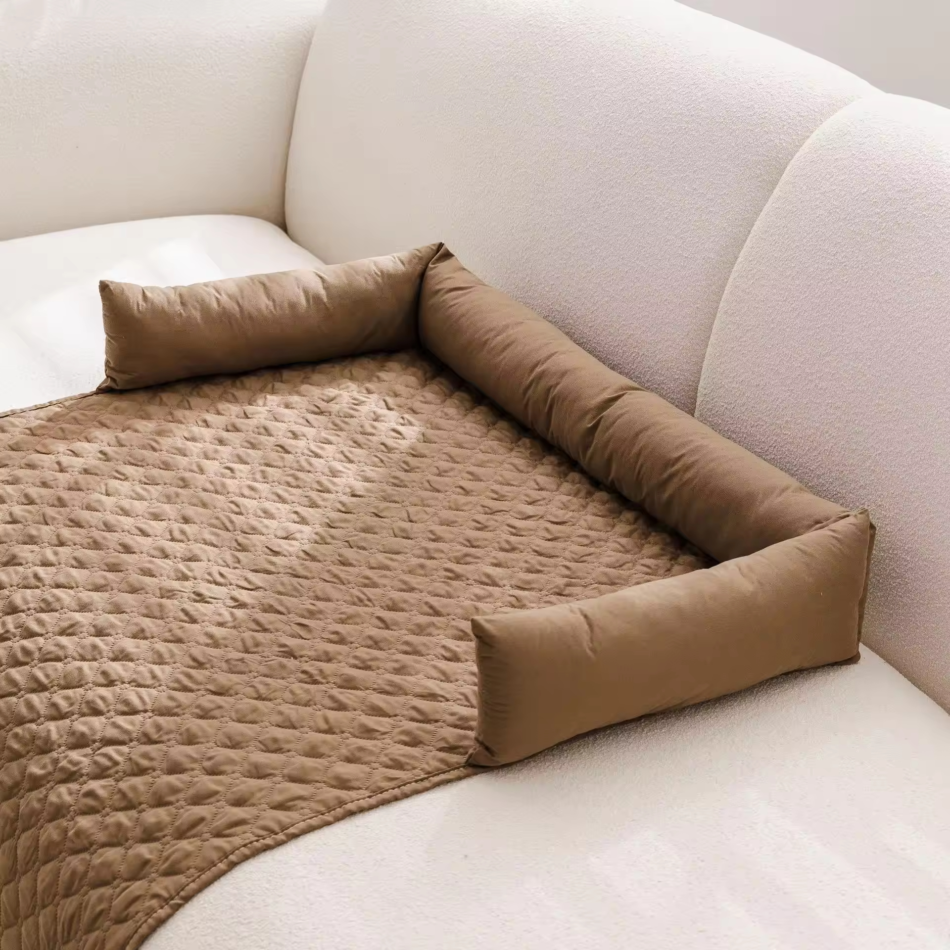 Wholesale Manufacturer Pet Supplier Grid Design Large Dog Sofa Bed