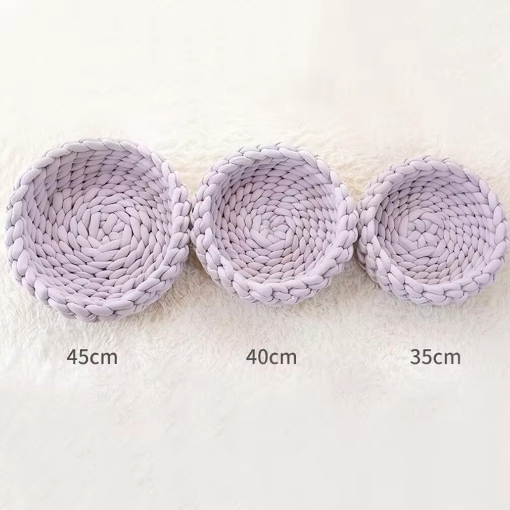 Wholesale Manufacturer Custom Logo Round Pet Product Weaving Small Dog Bed for Cats