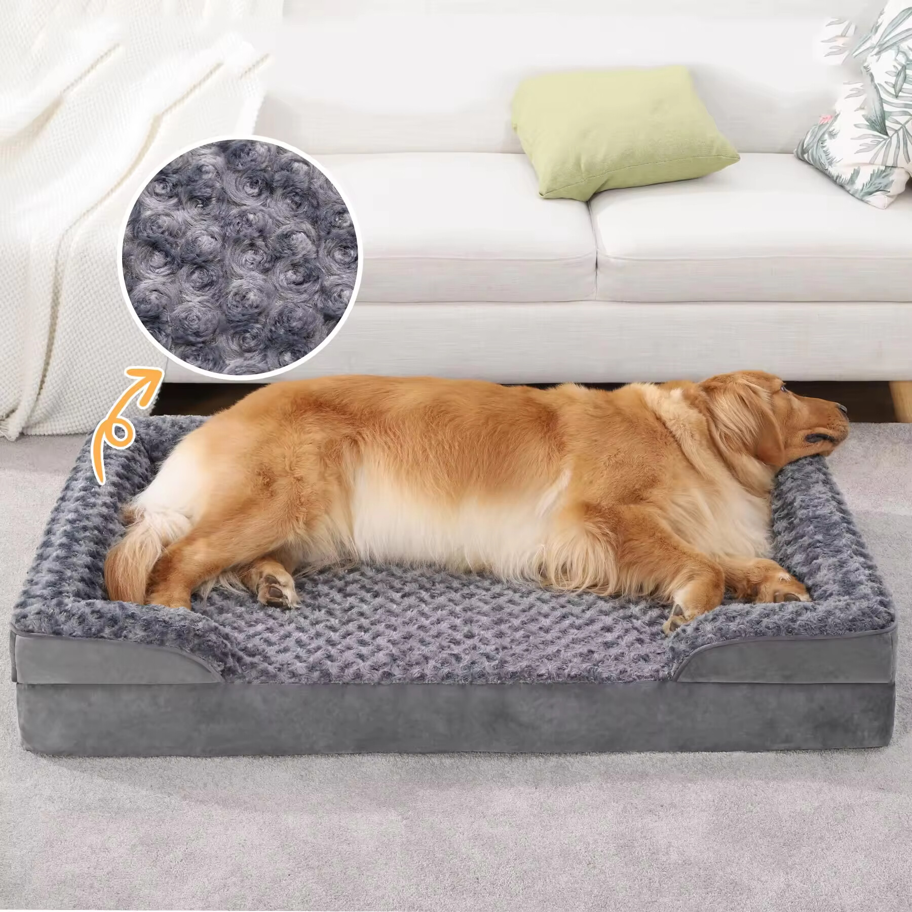 Custom Logo Memory Foam Large Dog Pet Bed