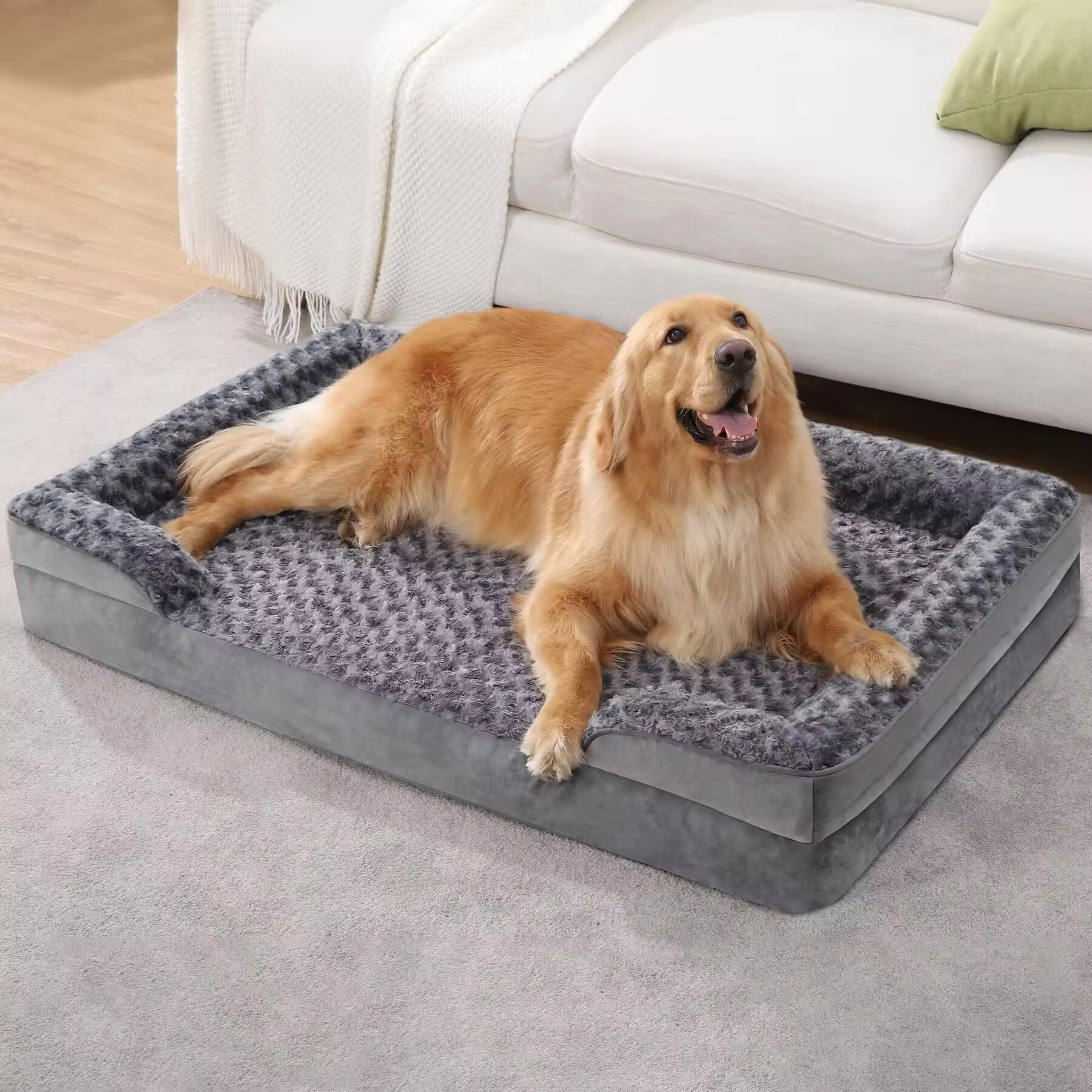Custom Logo Memory Foam Large Dog Pet Bed