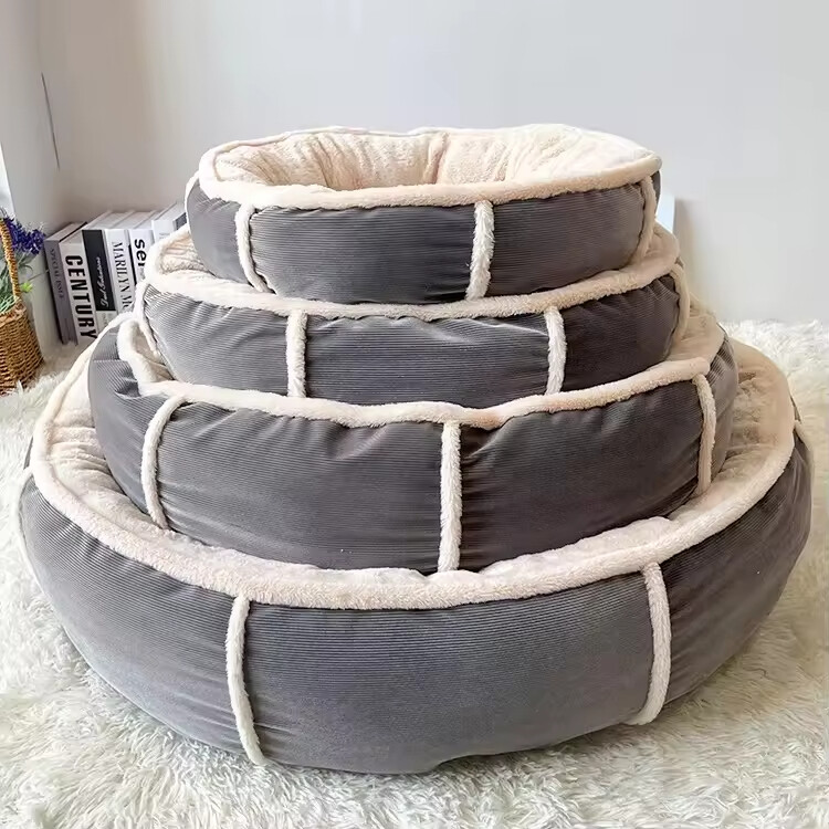 Custom Logo Donut Round Product Dog Cat Pet Bed Accessories