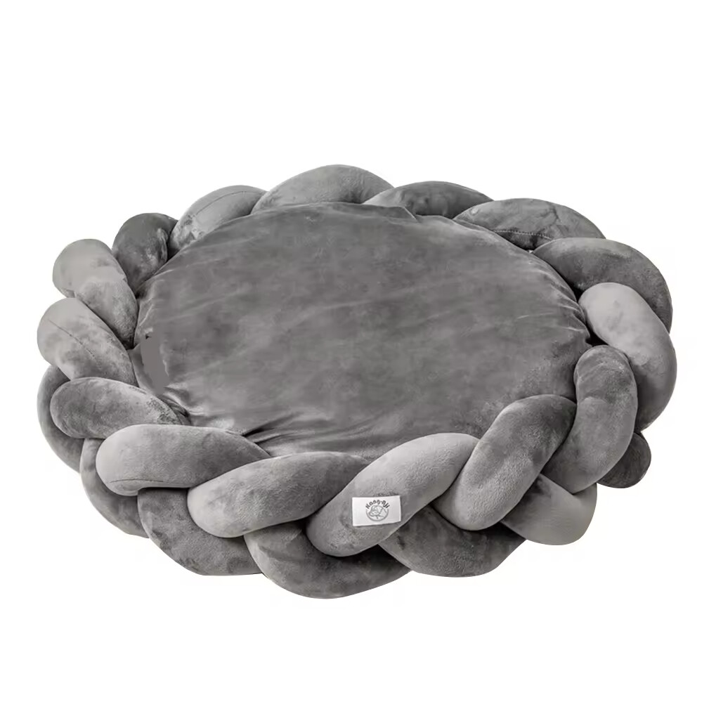 Pet Product Supplier Weaving Round Donut Cat Dog Bed Luxury