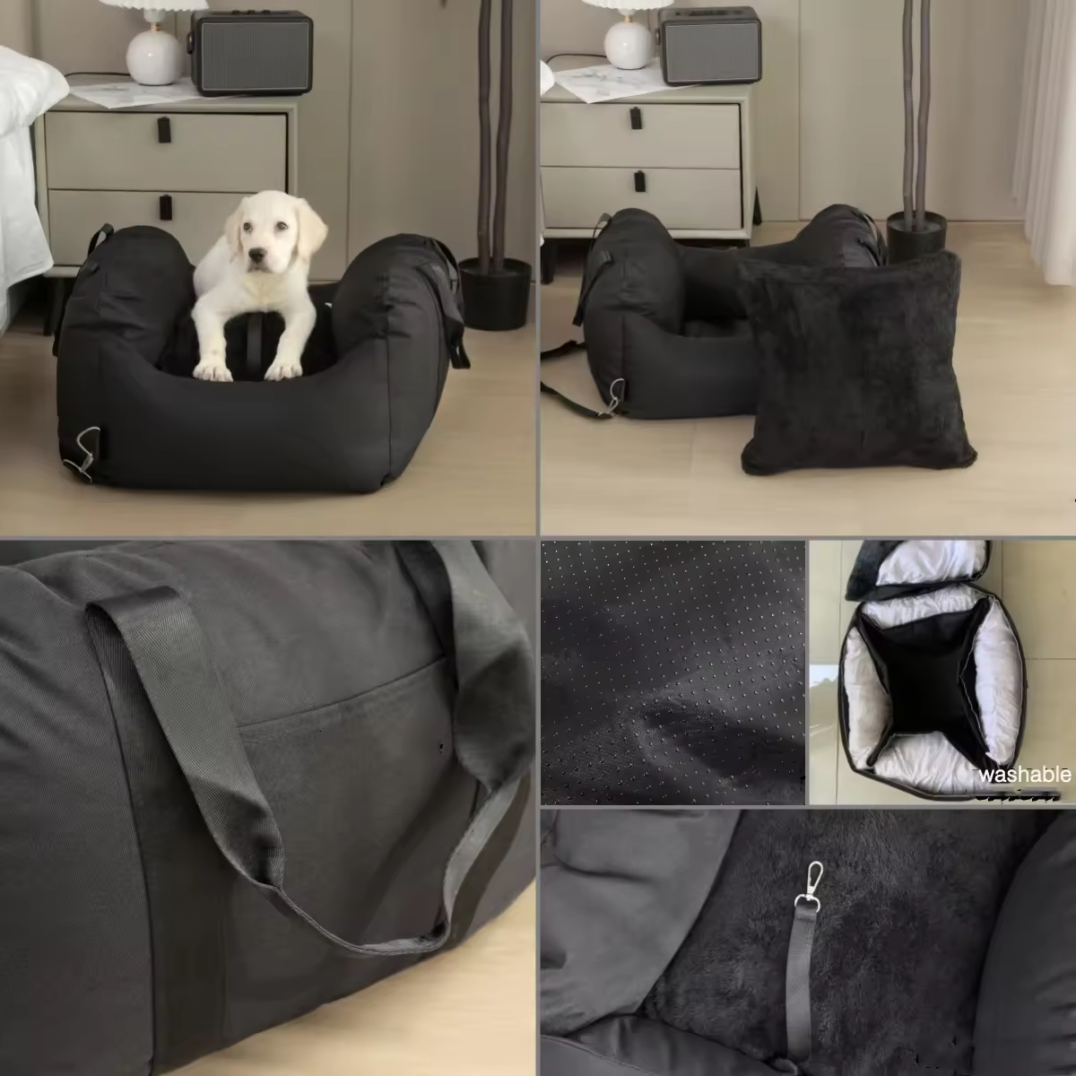 Pet Product Washable Detachable Portable Dog Car Bed