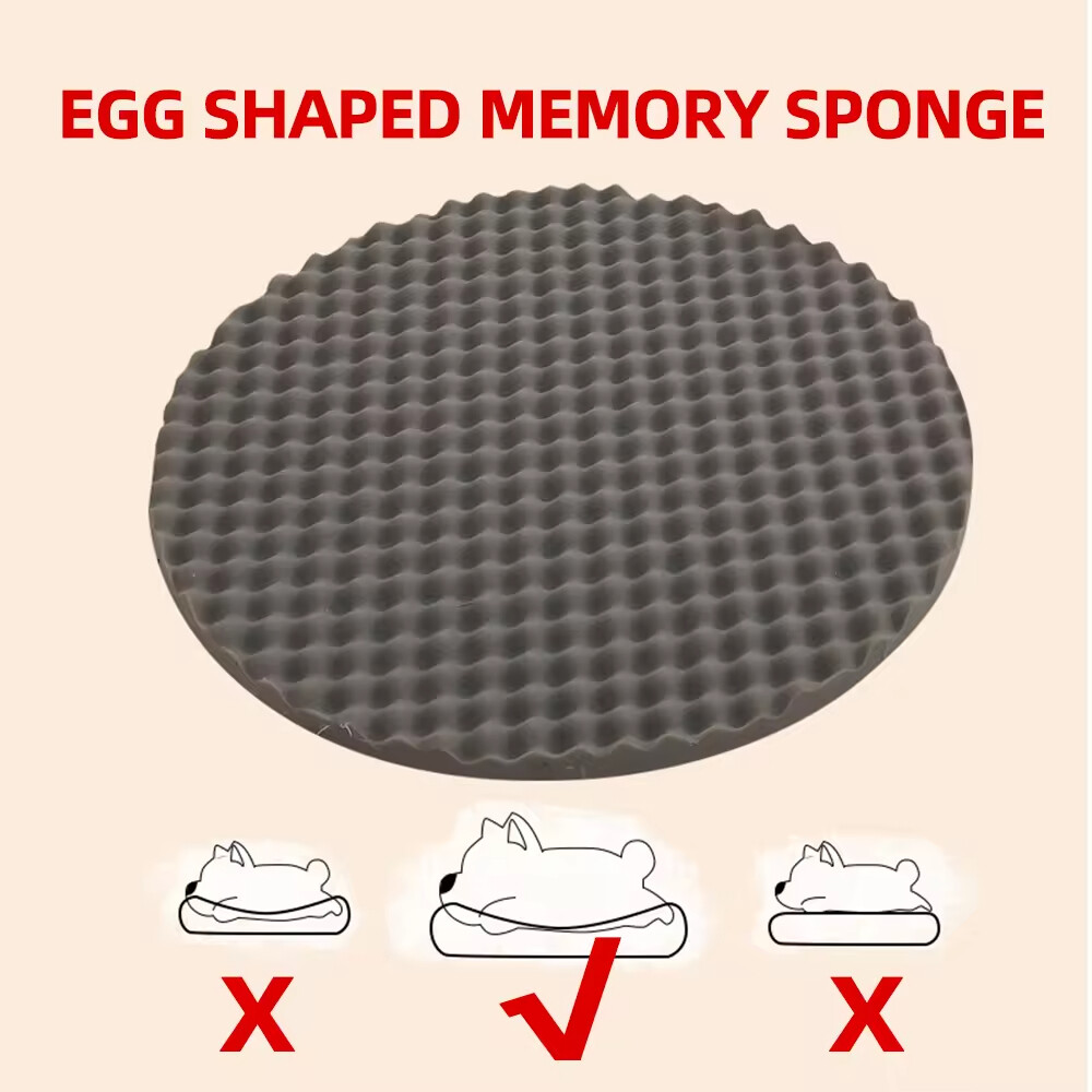  Pet Supplier Round Orthopedic Mamory Foam Dog Bed With Pillow