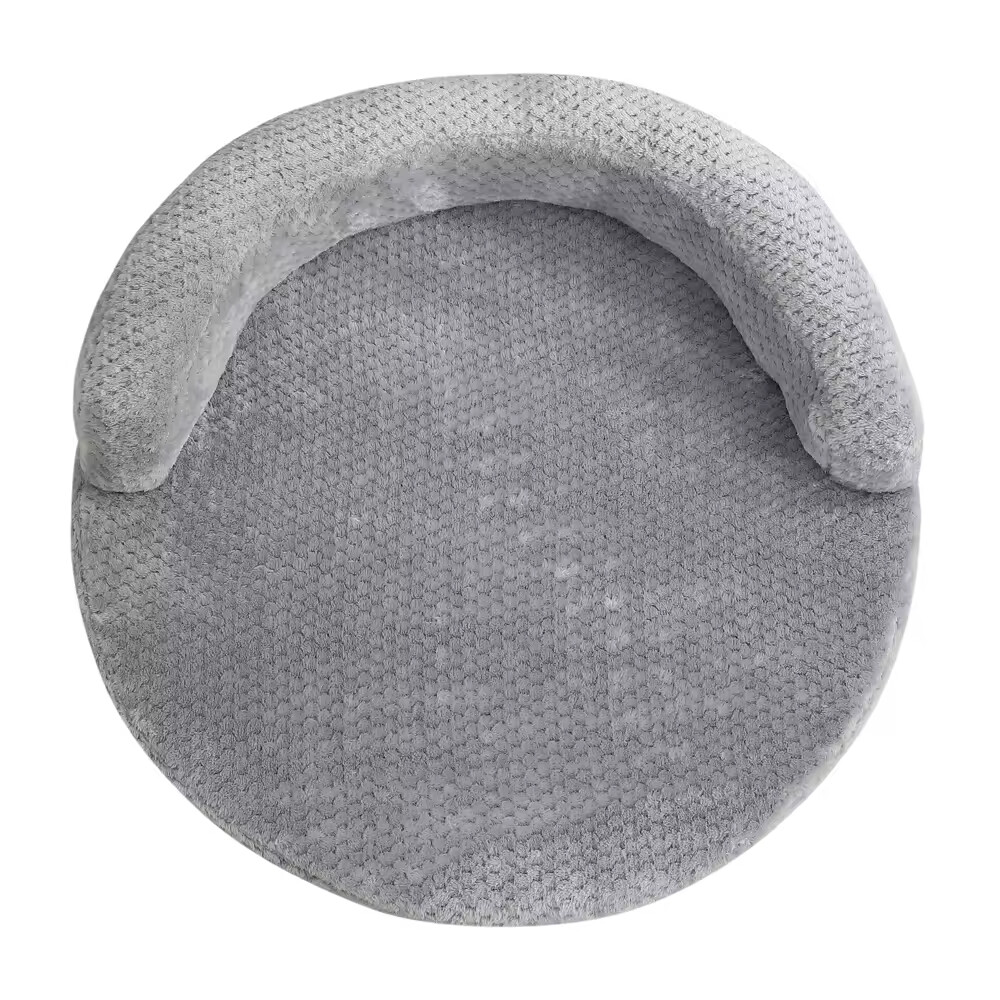  Pet Supplier Round Orthopedic Mamory Foam Dog Bed With Pillow